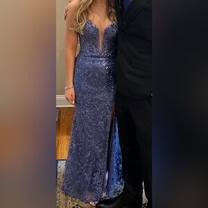 Sherri Hill Periwinkle (blue/purple) Corset Gown